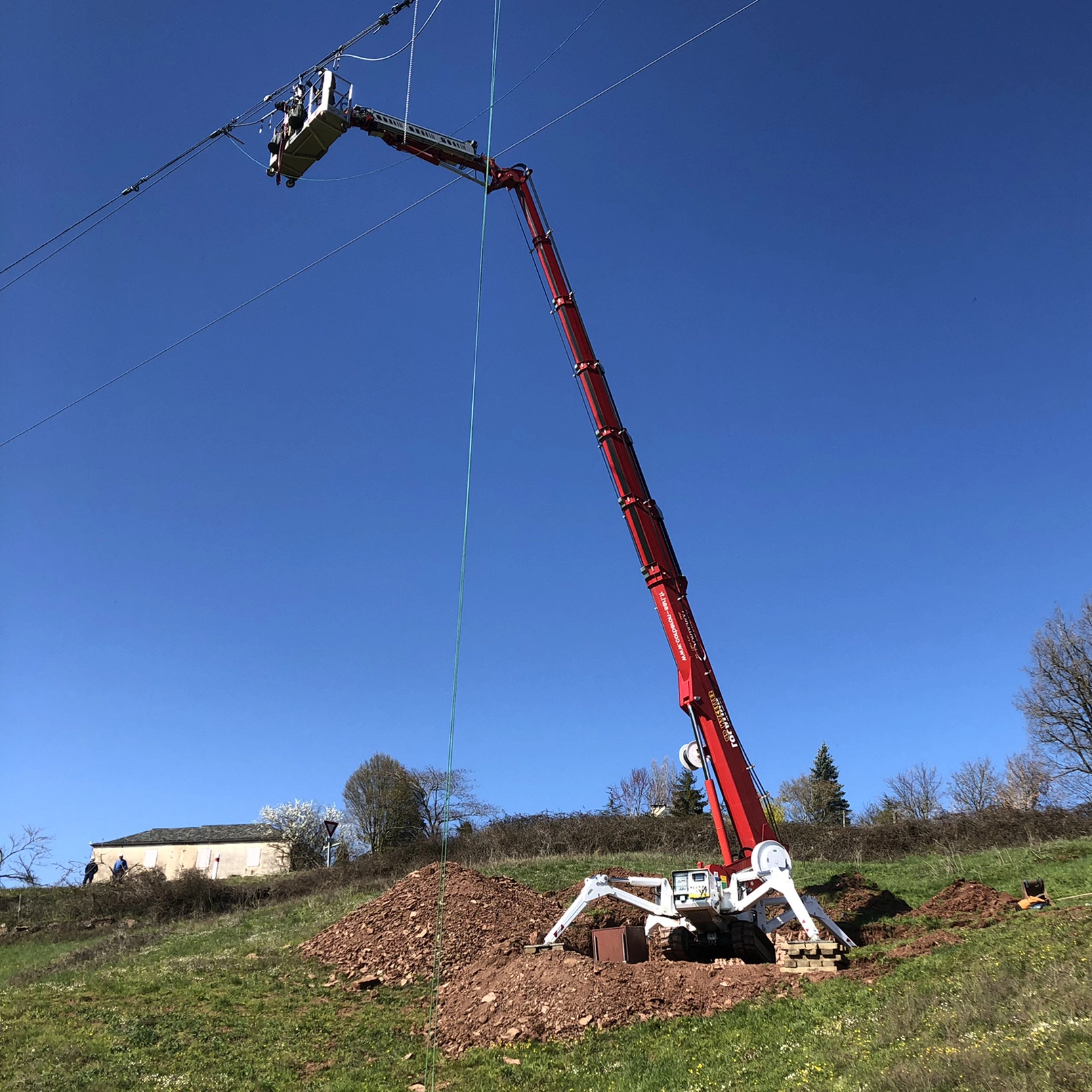 Corberon - nacelle araignée en intervention